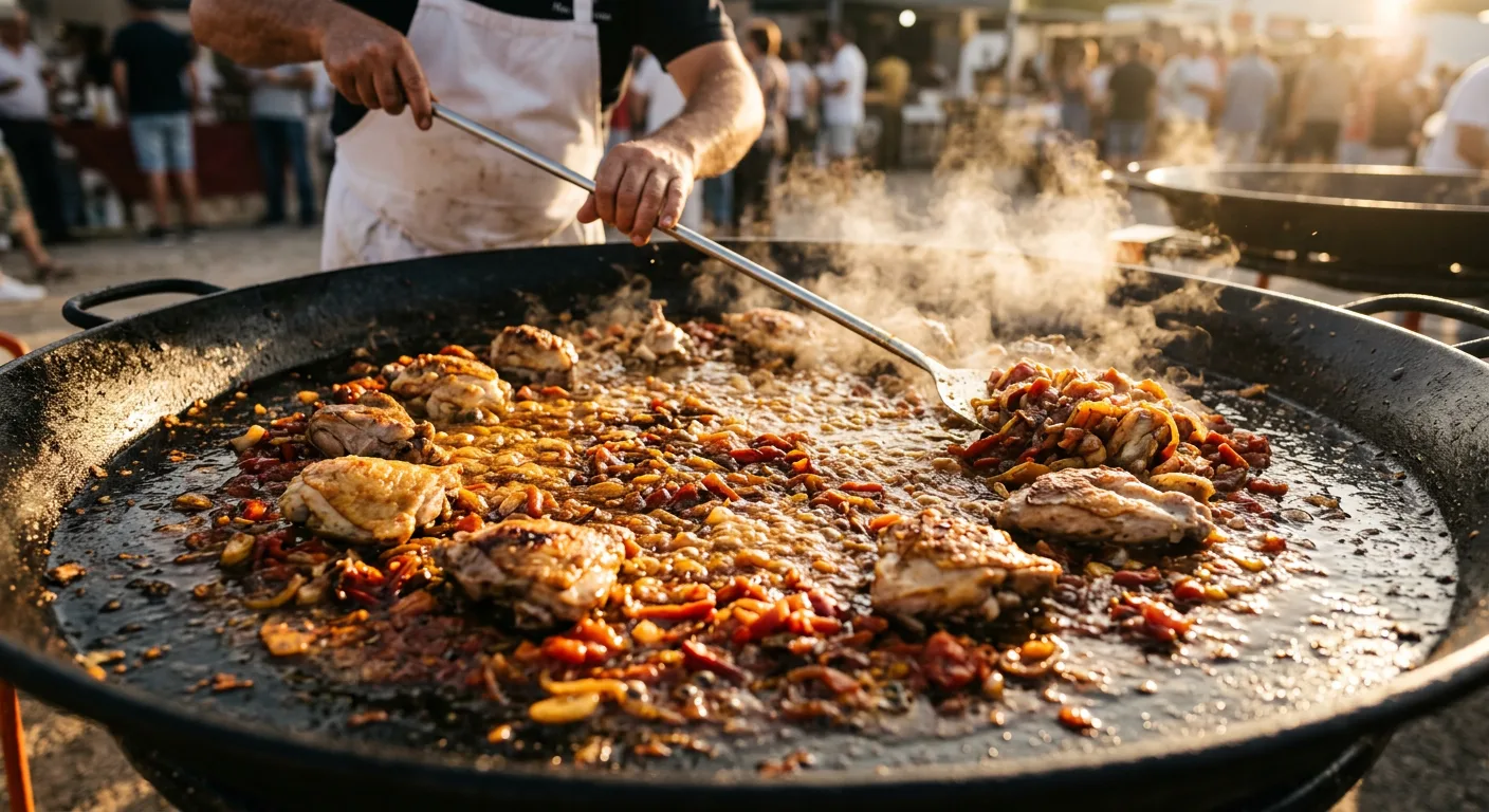 Cómo se cocina una paella gigante: el proceso completo explicado paso a paso