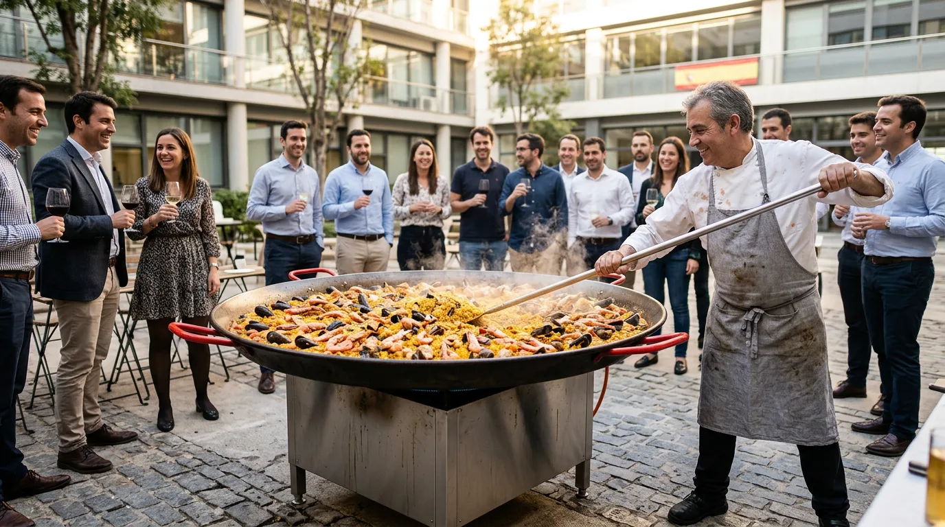 Catering Original para Eventos de Empresa y Team Building: El Éxito de la Paella Gigante