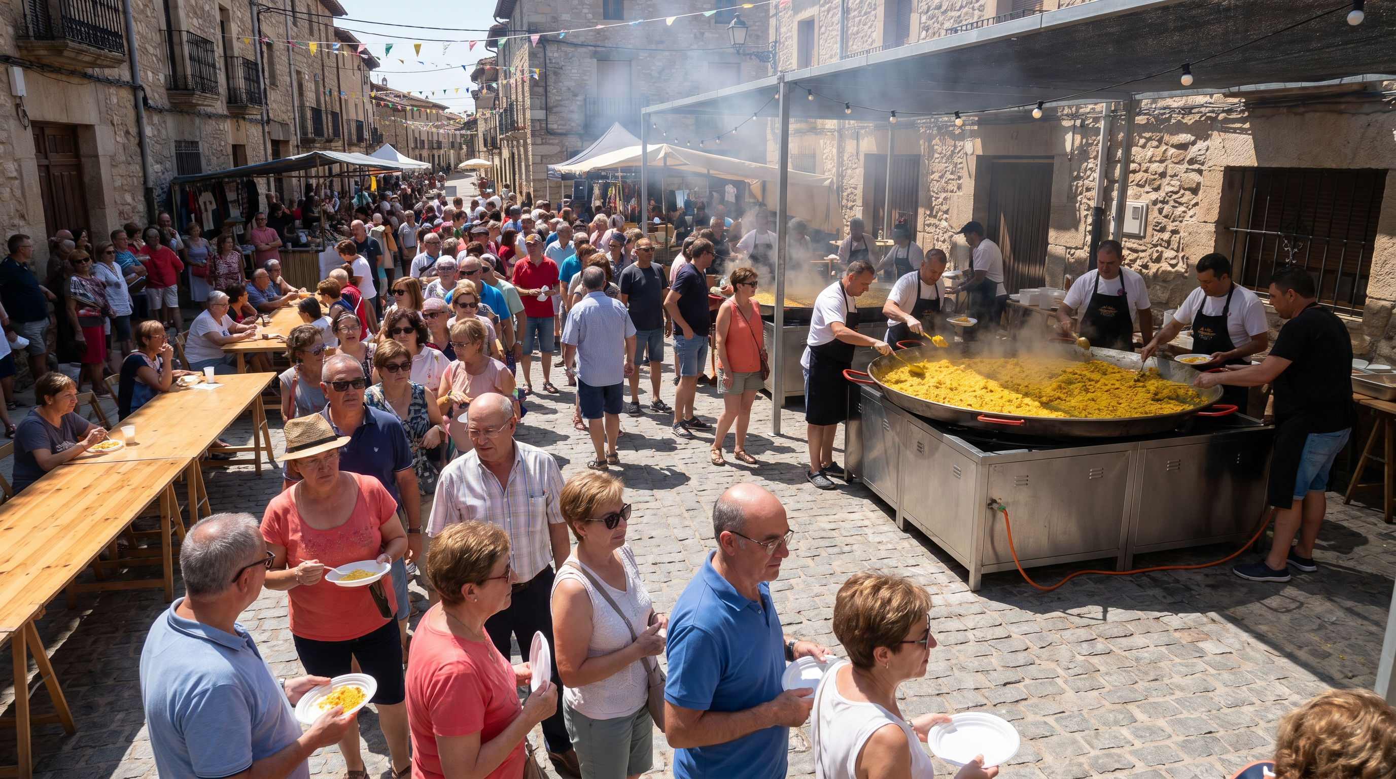 ¿Para cuántas personas es una paella gigante?