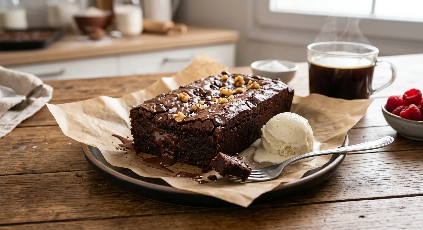 Lingote de brownie — plato de nuestra carta de catering