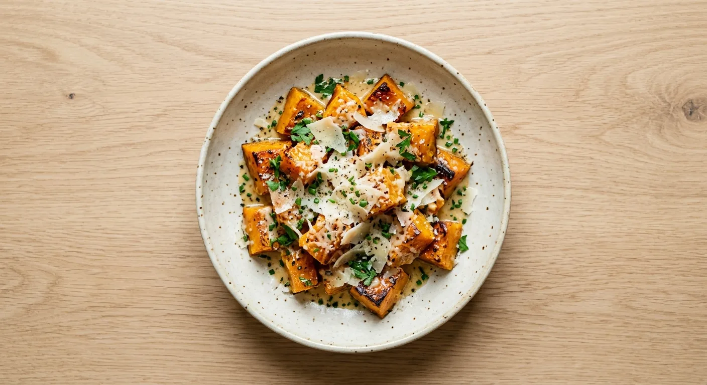 Calabaza con parmesano — plato de nuestra carta de catering