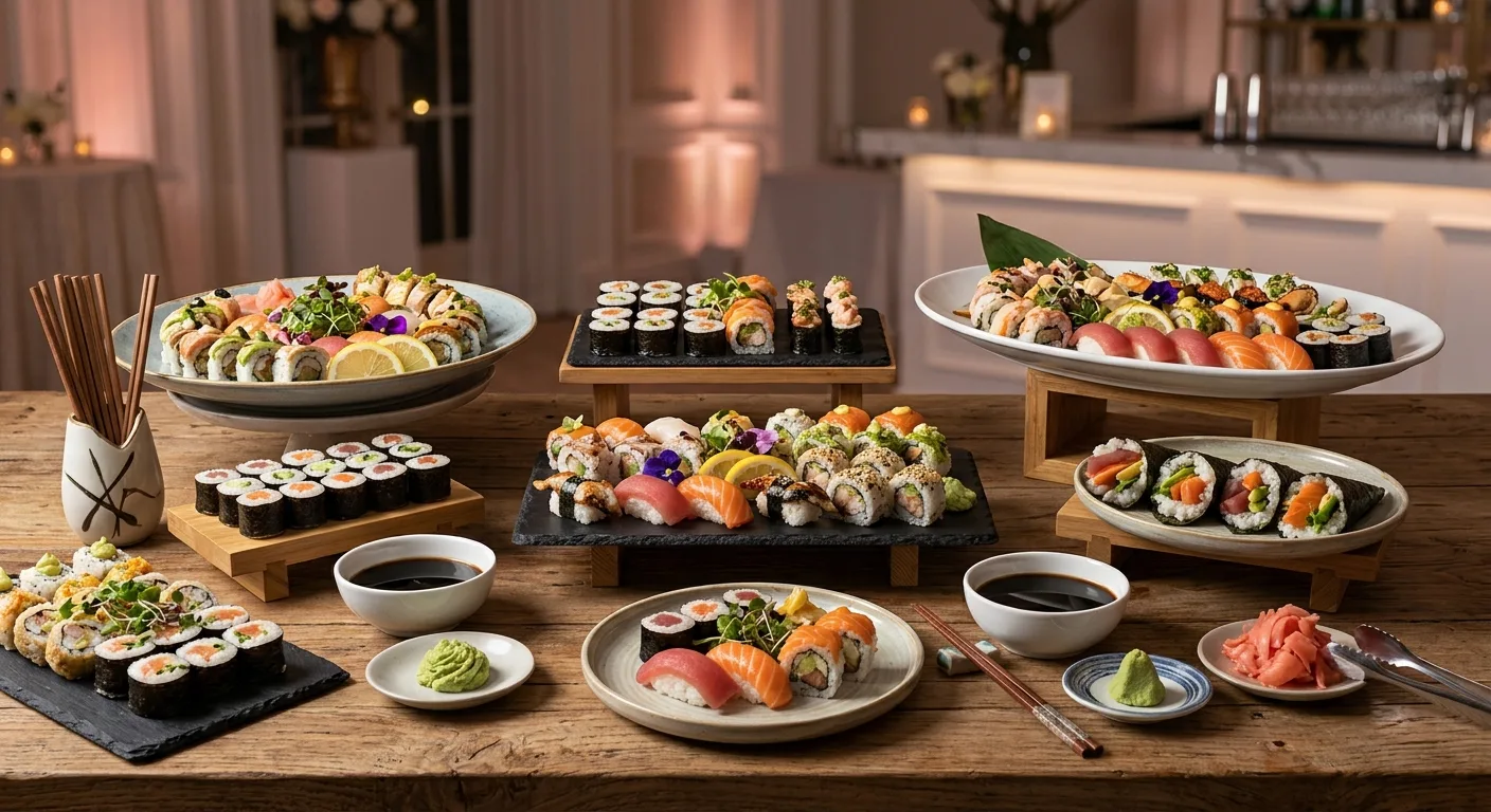 Mesa temática Sushi  — plato de nuestra carta de catering
