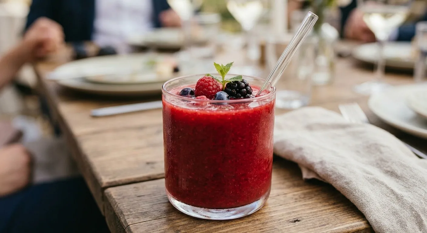 Sorbete de Frutos Rojos — plato de nuestra carta de catering