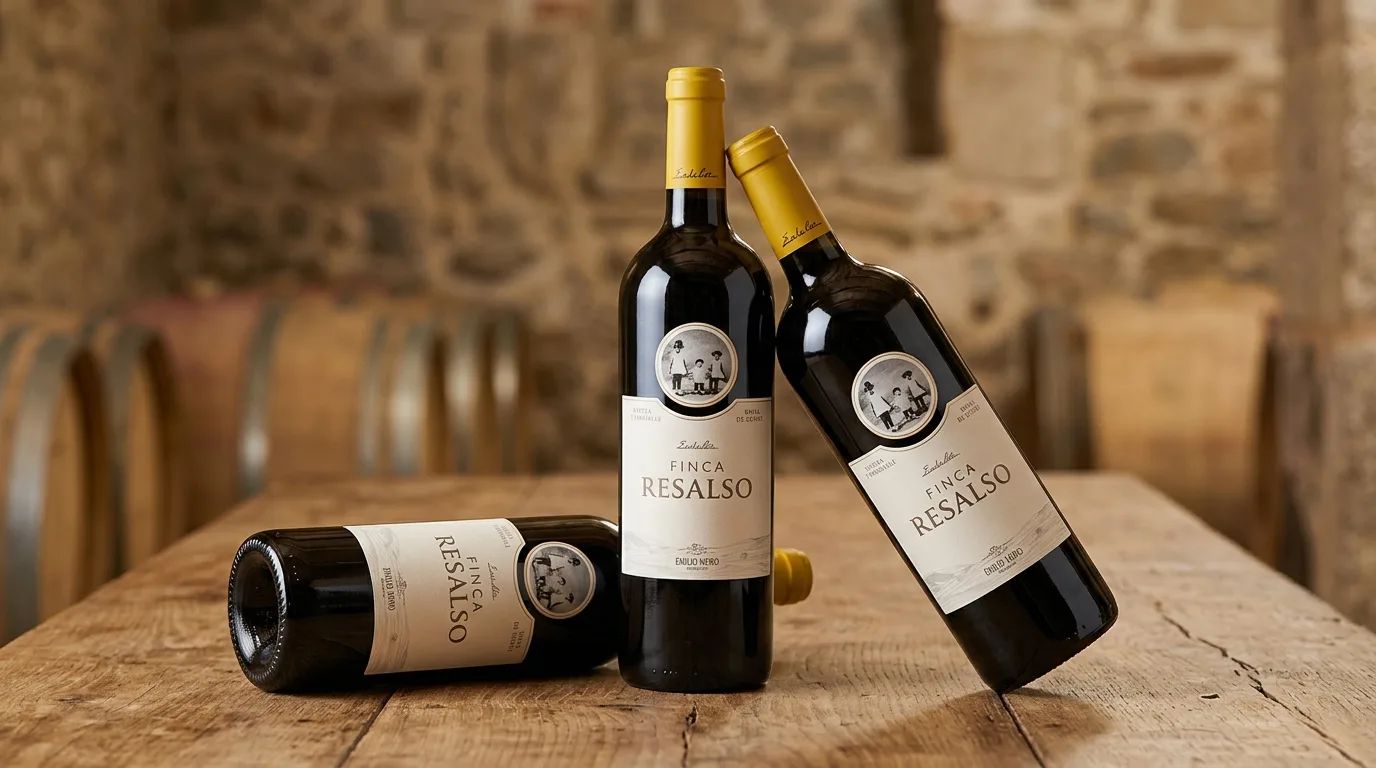 Vino tinto Finca Resalso — plato de nuestra carta de catering
